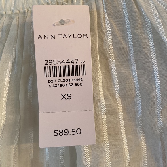 Ann Taylor striped jacquard mock neck top - XS - Picture 7 of 9